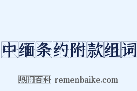 中缅条约附款组词是什么意思的图片
